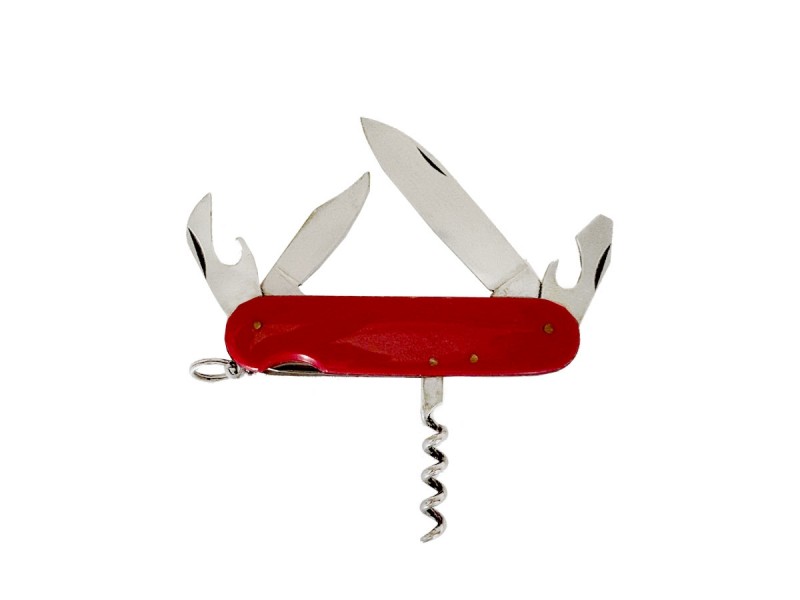 Coltello pieghevole CAMEL 6 strumenti - rosso