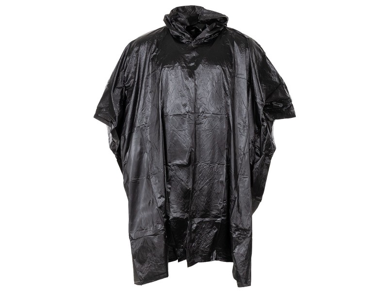 Poncho VINYL black, 200 x 127 cm, 0.12 mm