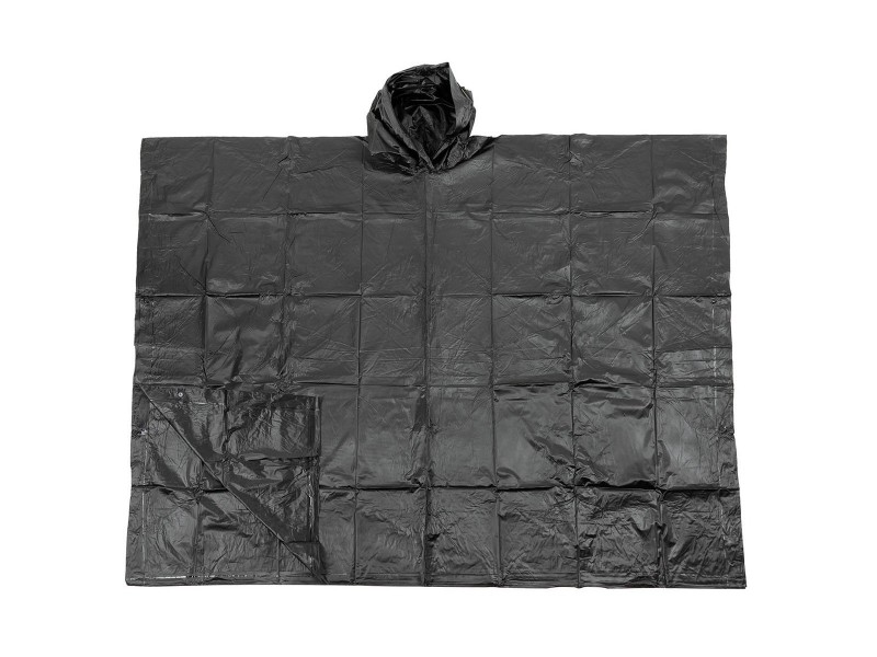 Poncho VINYL black, 200 x 127 cm, 0.12 mm