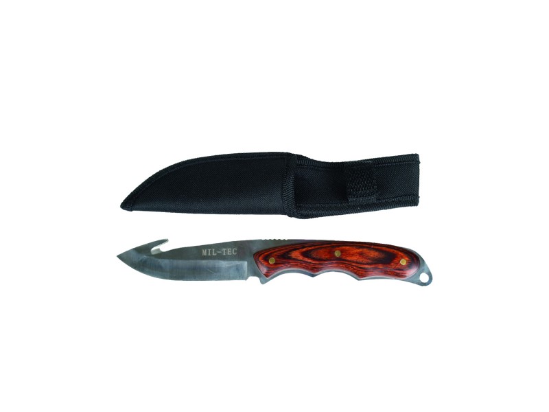 Knife MIL-TEC car handle imitation wood