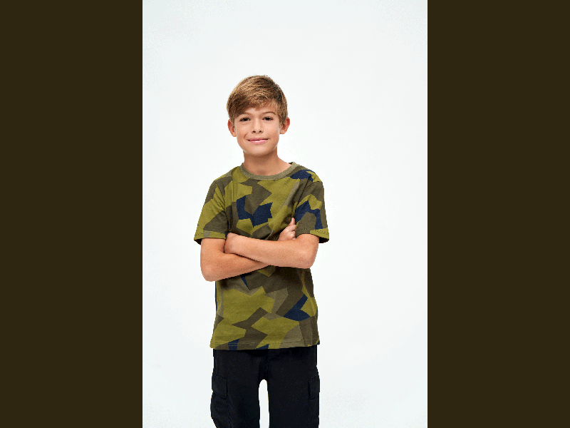 Kinder T-Shirt Kurzarm BRANDIT Swedish Camo