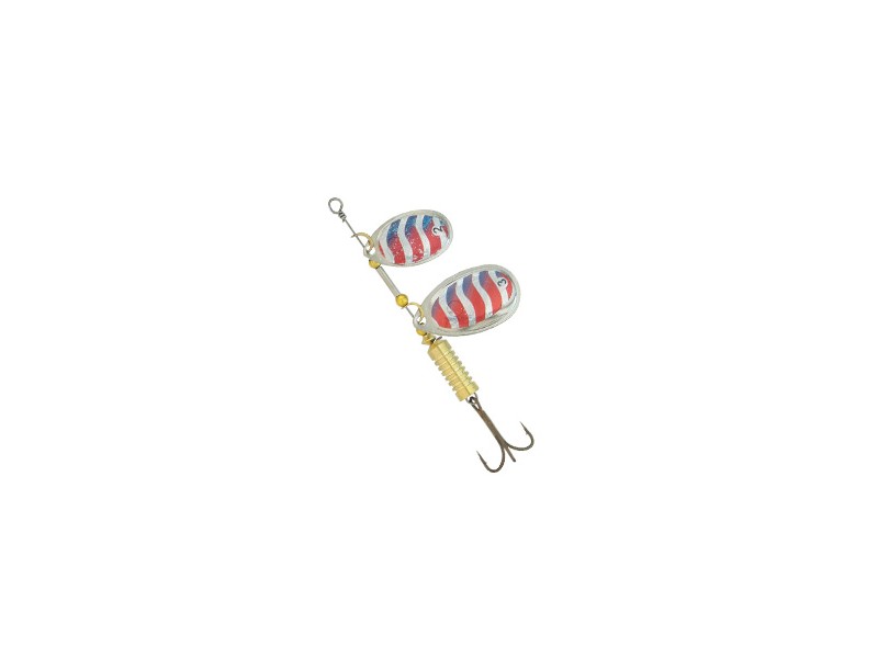 Blestivka KAMASAKI Stork Tandem Spinner Rosso/Argento