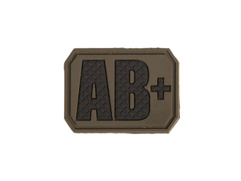 Aufnäher Blutgruppe AB oliv - Igel