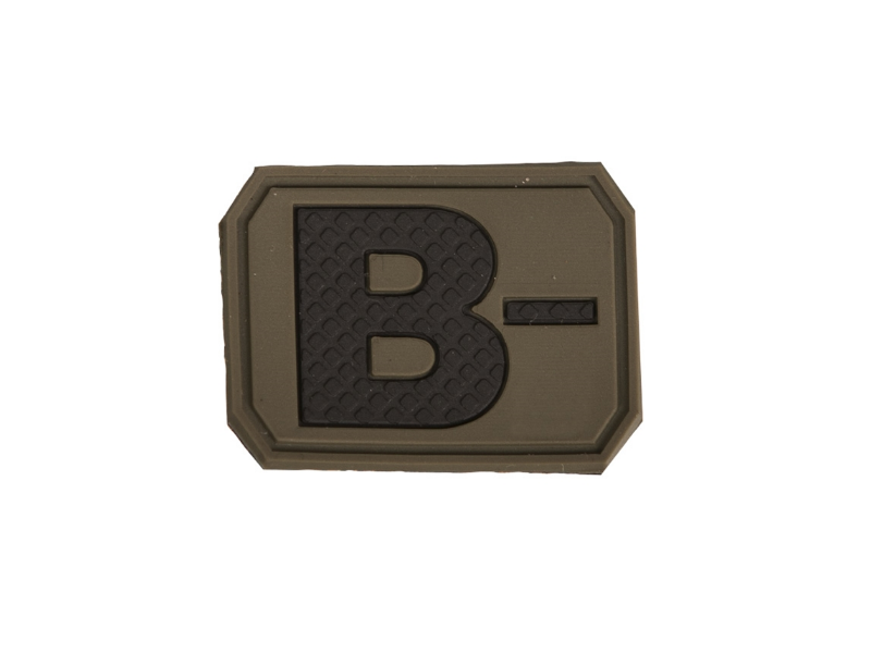 Aufnäher Blutgruppe B- oliv - Igel