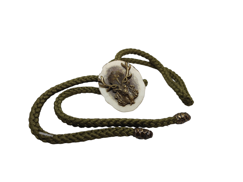 Jagdhalsband (Krawatte) HIRSCH GEWEIH Kreuz