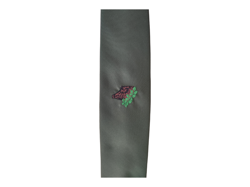 SMIG Wild Boar Embroidered Hunting Tie with Branch