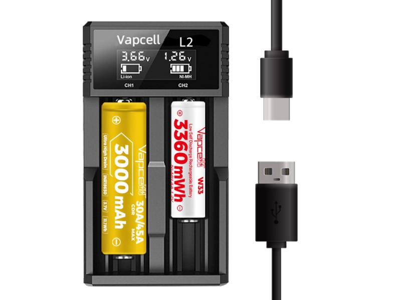 Caricabatterie VAPCELL L2 - USB C