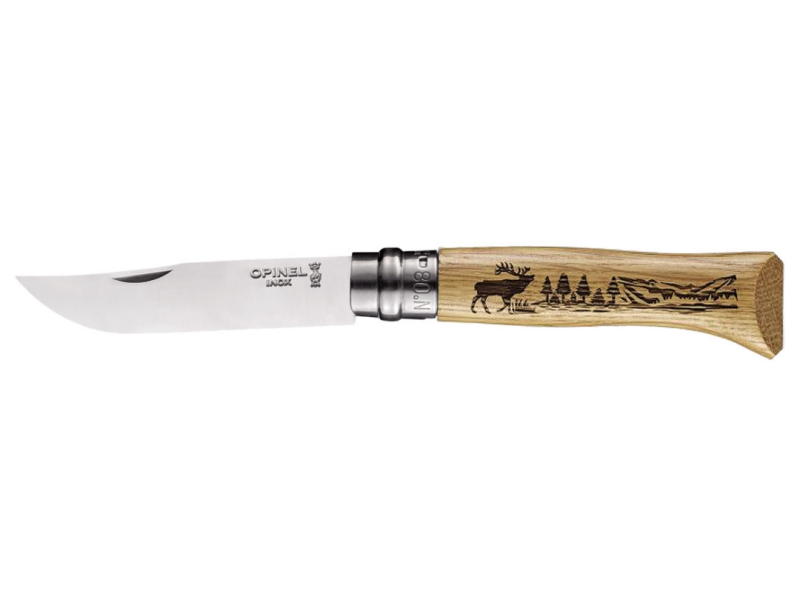 Coltello Opinel N°8 - Acciaio inossidabile - immagine CERVI