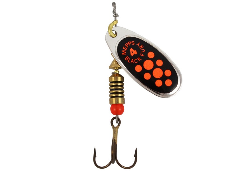 MEPPS Black Fury lures red dots silver