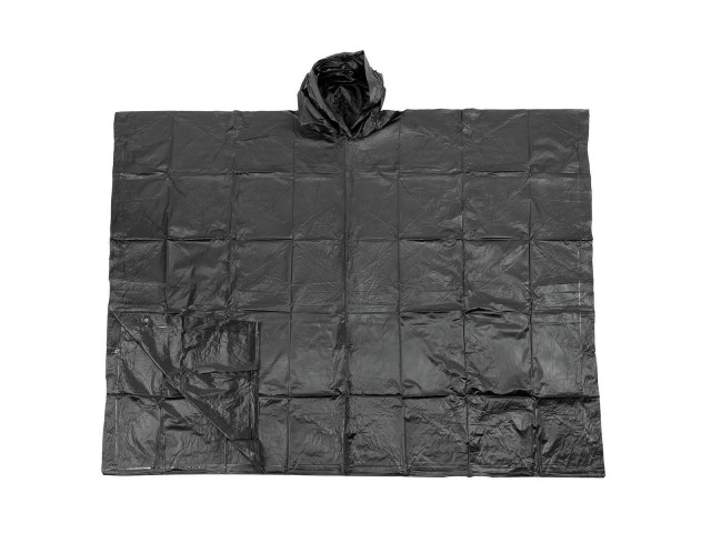 Poncho VINYL black, 200 x 127 cm, 0.12 mm