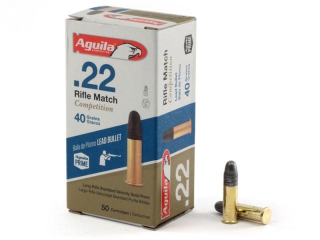 Patrone AGUILA 22 LR Rifle Match Competition - 2,59g/40gr