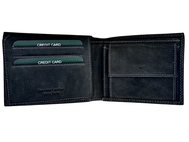 Hunting wallet with deer motif - lying/black