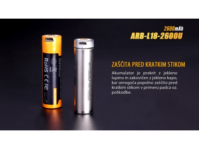 Akku FENIX 18650 ARB-L18 2600U - Micro USB