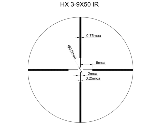 Rifle scope SIGHTMARK Core 2.0 HX 3-9x50