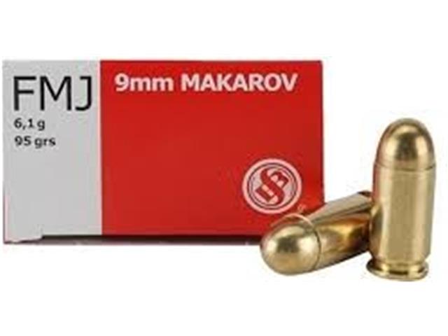 Patrone S&B 9mm MAKAROV FMJ 6.1