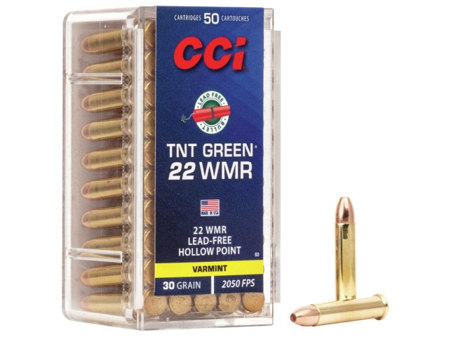 Patrone CCI Speer TNT Green 22 WMR - 1,95g/30gr