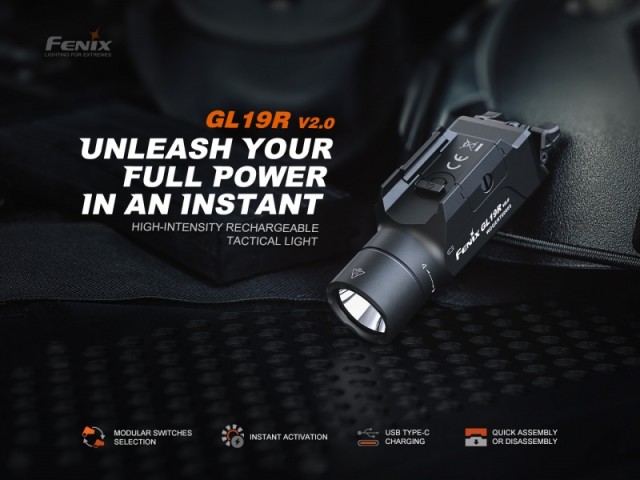 Punjača taktička svjetiljka FENIX GL19R V2.0
