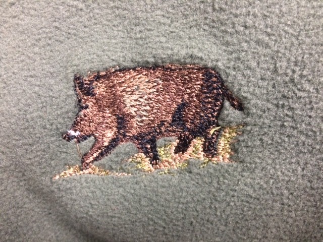 Wendbare Thermovelours KOV Wildschwein (Logo Brustbereich)