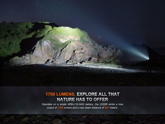 Wiederaufladbare Taschenlampe FENIX LD30R - 1700 Lumen