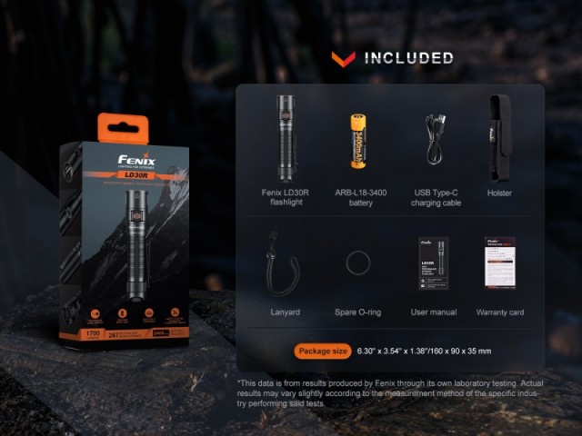 Wiederaufladbare Taschenlampe FENIX LD30R - 1700 Lumen