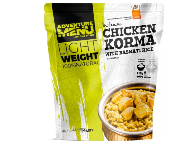 Obrok ADVENTURE MENU Pileća Korma s Basmati rižem - 400g