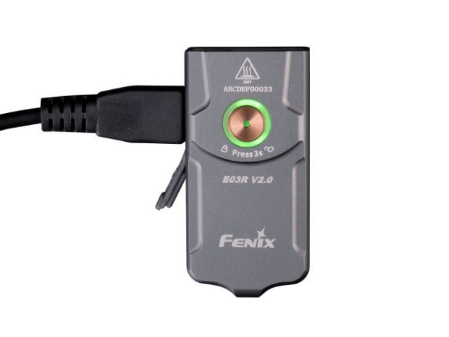 Mini-Ladeleuchte FENIX E03R V2.0 Schlüsselanhänger - 500 lm