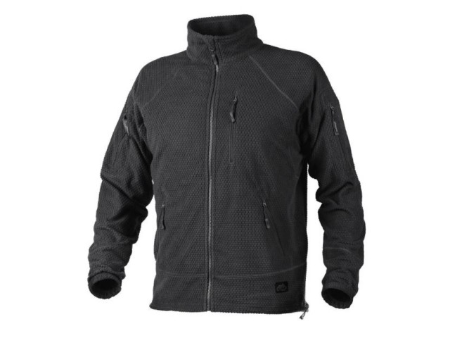 Fleece-Shirt HELIKON Alpha Hoodie ohne Kapuze - schwarz