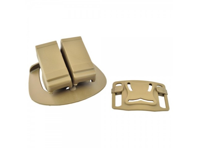 Double magazine pouch HARD PLASTIC coyote - Glock series