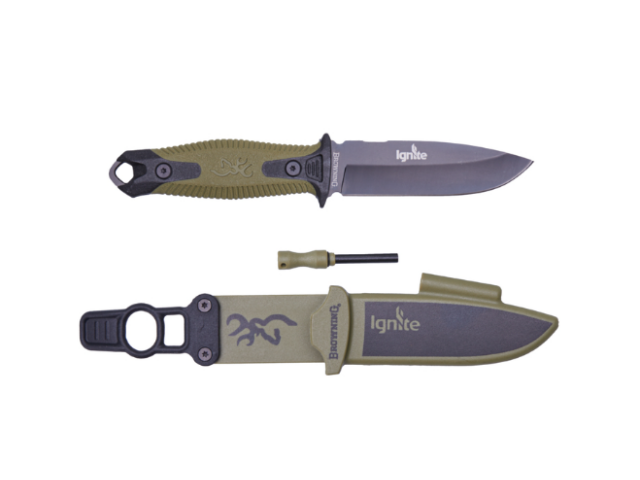Feststehendes Messer BROWNING IGNITE mit Feuerstein