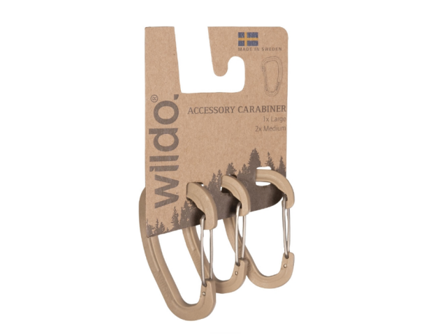 Karabiner-Set WILDO 3 Stück - coyote