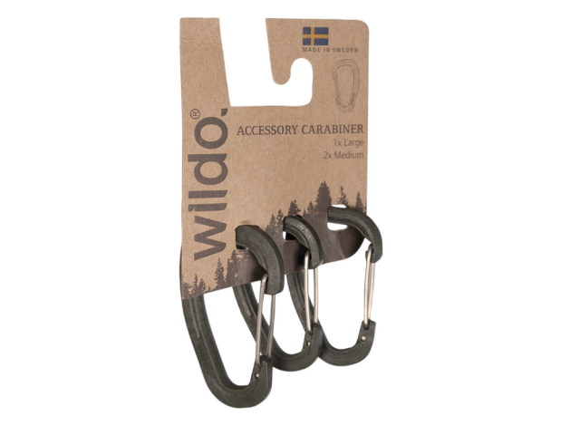 WILDO 3-piece carabiner set - green