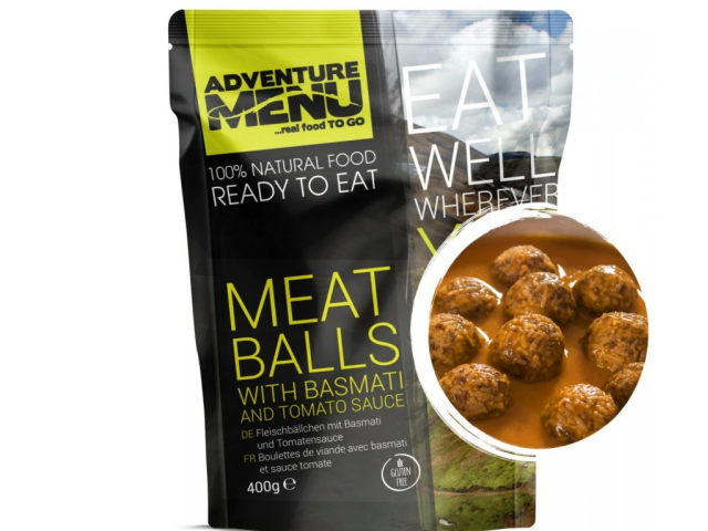 Meal ADVENTURE MENU Meatballs with basmati rice and tomato sauce - 400g