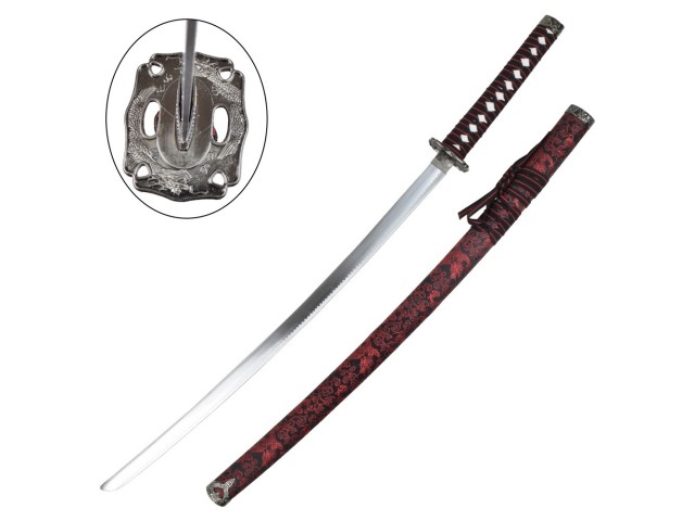 Nava KATANA set WAKIZASHI-TANTO - 3 pezzi su supporto RED