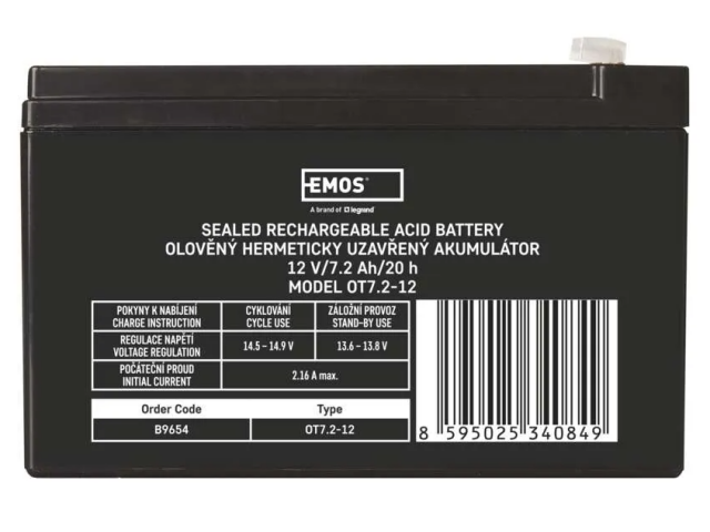 Batteria ricaricabile EMOS SLA 12V 7,2AH