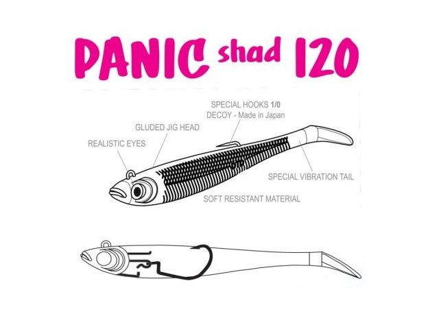 Silikon-Wobbler DTD Panic Shad - 120mm/116g blau