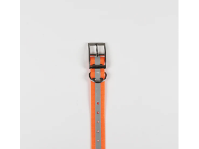 Dog collar HUNDRA Reflective orange - 88 cm