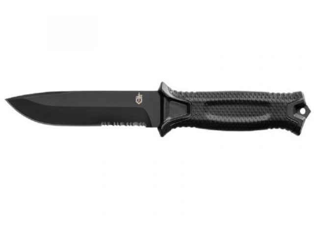 GERBER Strongarm FB Schwarz - gezahnt