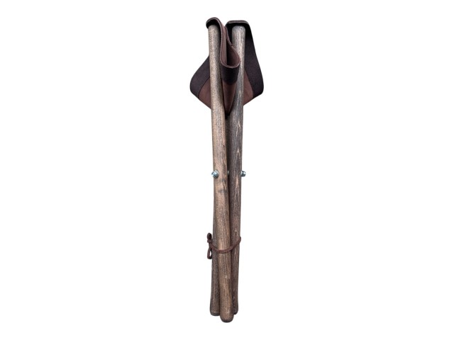 Stol trinožec lesen 50 cm - rjav