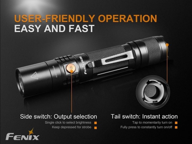 Rechargeable flashlight FENIX UC35 V2.0