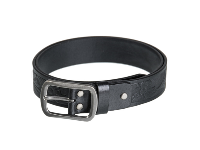 Leder-Gürtel MILTEC western schwarz - schwarz