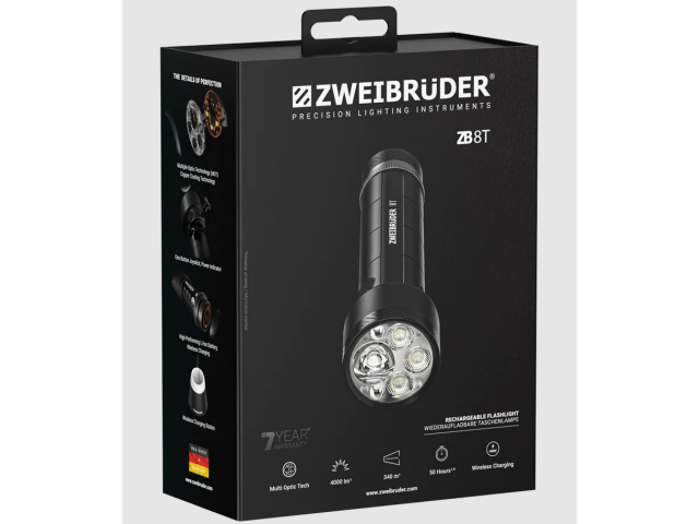 Rechargeable flashlight ZWEI BRUDER ZB8T - 4000 lm