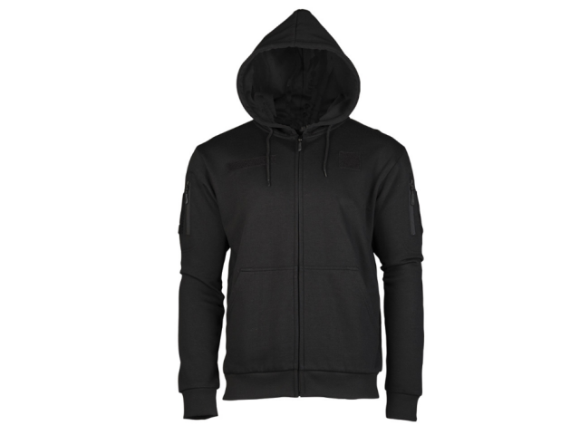 Kapuzenshirt mit Reißverschluss - SCHWARZ