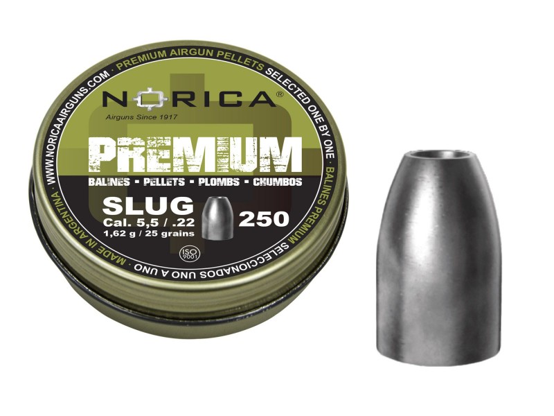 Diabolo NORICA Premium SLUG 5,5 mm - 250 pezzi