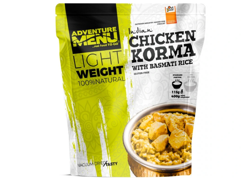 Obrok ADVENTURE MENU Pileća Korma s Basmati rižem - 400g