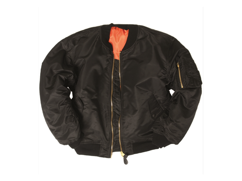 Giacca bomber MILTEC US BASIC MA1® FLIGHT - nera/arancione