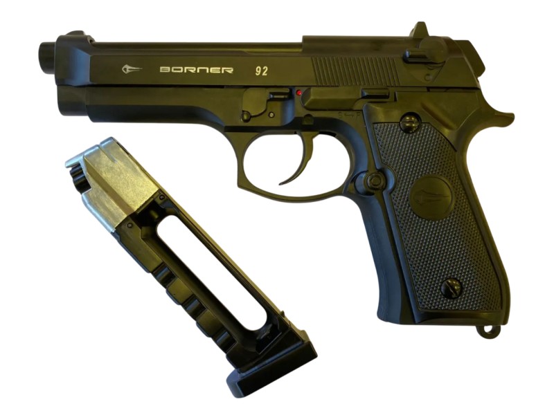 Pistola ad aria BORNER 92 BLOWBACK - 4,5mm BB