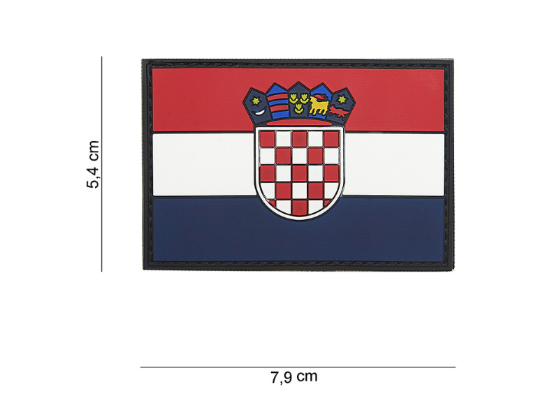 Aufnäher Flagge KROATIEN Gummi - Igel
