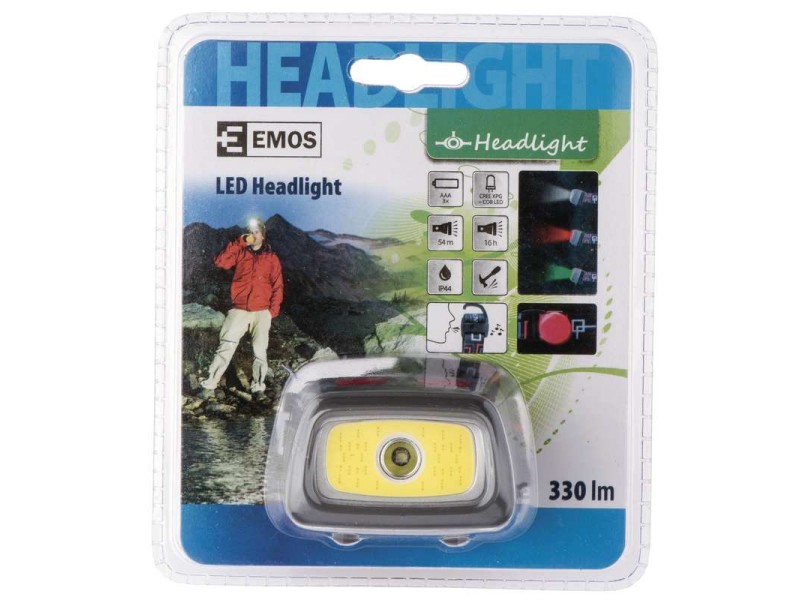 Naglavna svetilka Emos LED COB LED CREE XPG LED svetilka 3x AAA