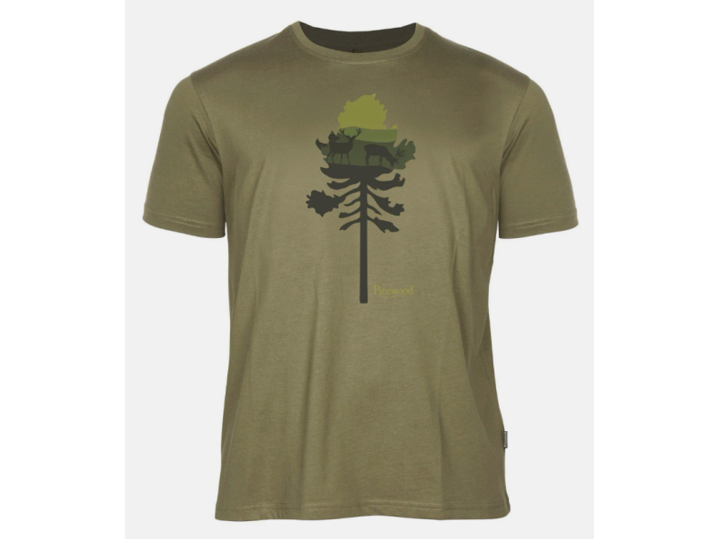 T-Shirt PINEWOOD Finveden Hirsch - grün