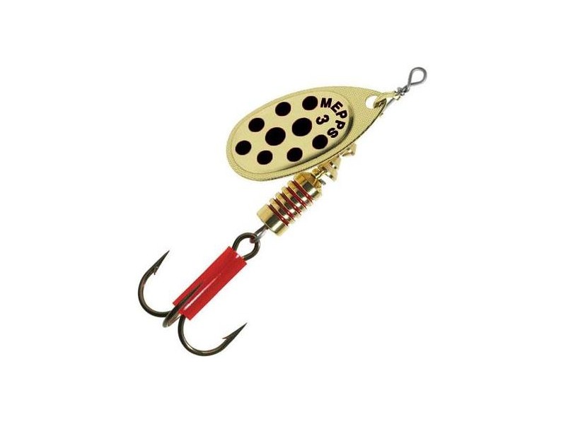 Spinner MEPPS Aglia gold/black dots